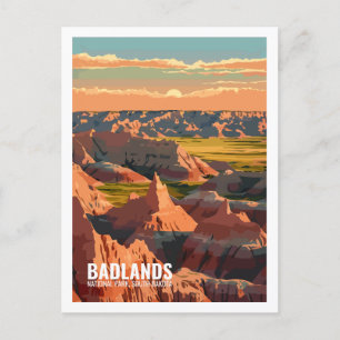 Cartão Postal Badlands National Park South Dakota EUA