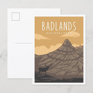Cartão Postal Badlands National Park South Dakota EUA Viagem