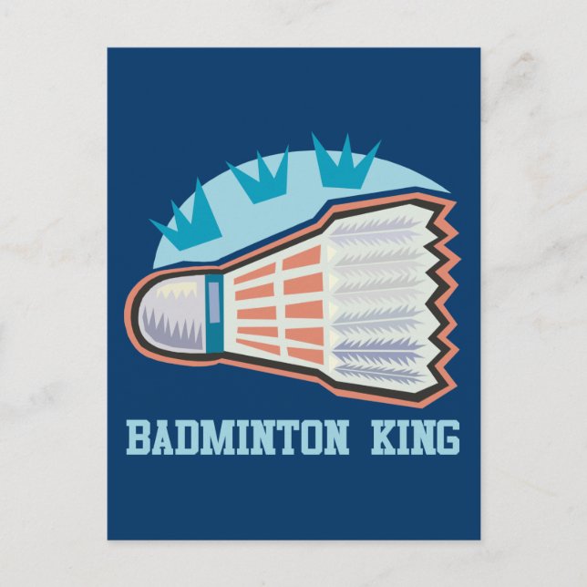 Cartão Postal Badminton King (Frente)
