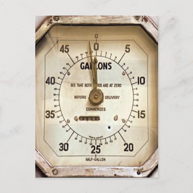 CARTÃO POSTAL BAGAGEM DE COMBUSTÍVEL DE VINTAGEM (Frente)