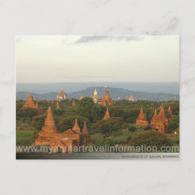 Cartão Postal Bagan Monuments (Frente)