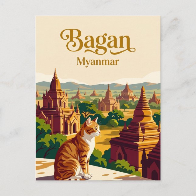 Cartão Postal Bagan Myanmar (Frente)