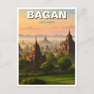 Cartão Postal Bagan Myanmar Viagem
