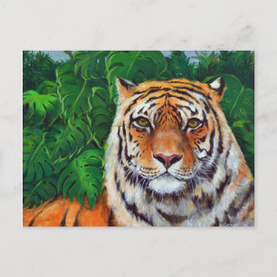 Cartão Postal Bagheera — Cartão-postal do Tigre de Pintura