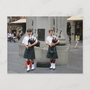 Cartão Postal Bagpipe Buskers no Cartão-postal QVB