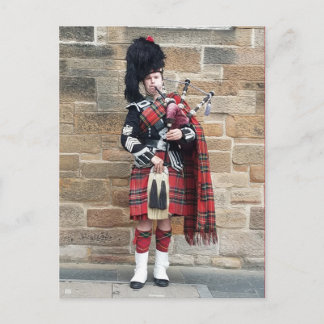 Cartão Postal Bagpiper de Edimburgo, Escócia