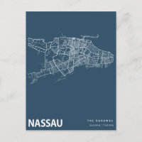 Bahamas - Arte da Linha de Mapa da Cidade Minimali