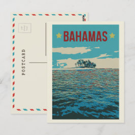 Cartão Postal Bahamas Carribean, típica paisagem Cartão-postal
