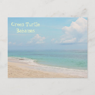 CARTÃO POSTAL BAHAMAS/CAY TURTLE VERDE" PRAIA DESERVADA