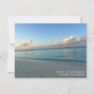 Cartão Postal Bahamas de Exuma de Praia Coco Plum