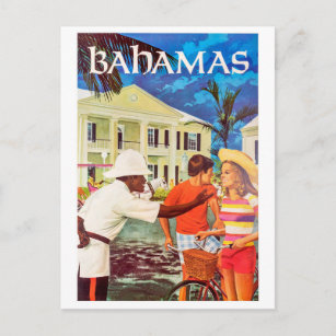 Cartão Postal Bahamas, policioso policial indo para o casal