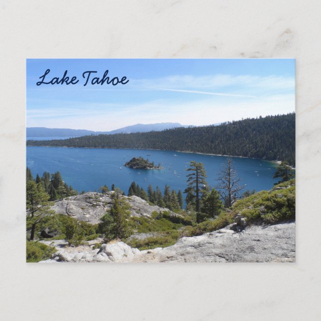 Cartão Postal Baía da esmeralda de Tahoe- do lago (Frente)