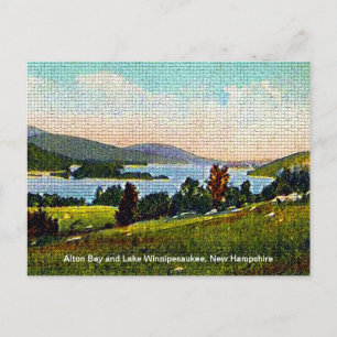 Cartão Postal Baía de Alton e Lago Winnipesaukee, Nova Hampshire