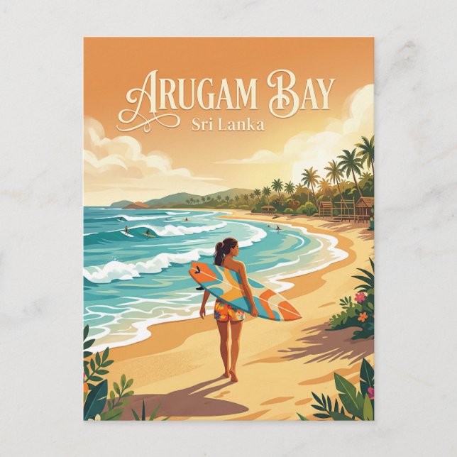 Cartão Postal Baía de Arugam Sri Lanka (Frente)