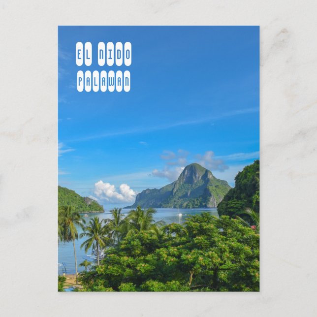 Cartão Postal Baía de Bacuit em El Nido Palawan (Frente)