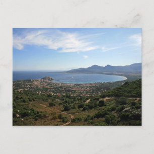 Cartão postal Baía de Calvi, Córsega, França