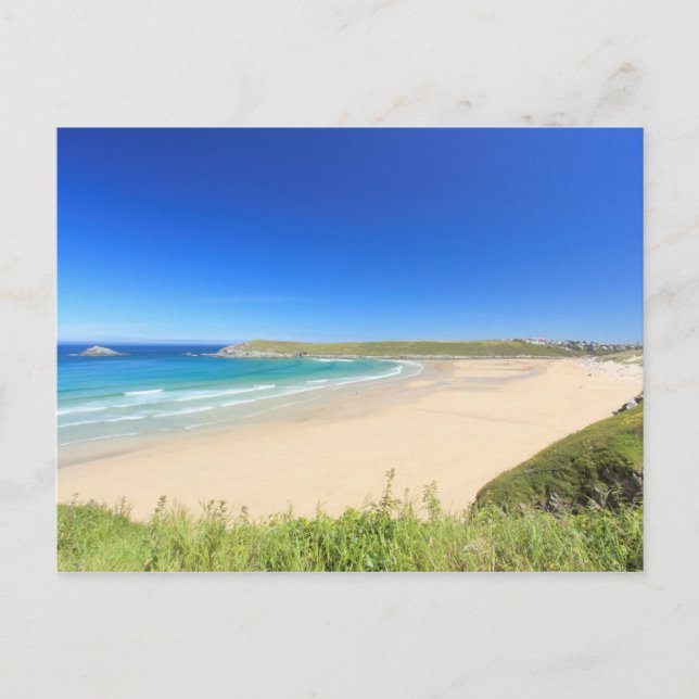Cartão Postal Baía de Crantock (Frente)