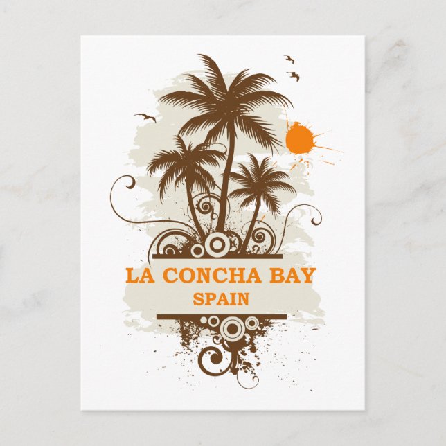 Cartão Postal Baía de espanha La Concha (Frente)