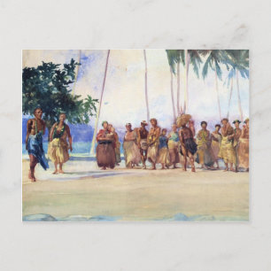 Cartão Postal 'Baía de Fagaloa, Samoa, 1890' - Cartão-postal J