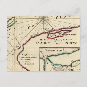 Cartão Postal Baía de Fundy e porto de Annapolis Royal