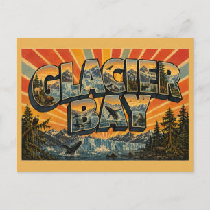 Cartão Postal Baía de Geleira Alasca Glaciares de Água Glaciais