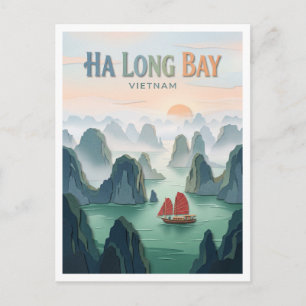 Cartão Postal Baía de Ha Long Vietnã