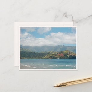 Cartão Postal Baía de Hanalei Hawaii Vista de Princeville Vazia