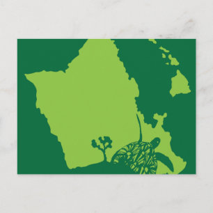 Cartão Postal Baía de Hanauma Oahu Havaí Tartaruga