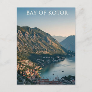 Cartão Postal Baía de Kotor em Montenegro Viagem