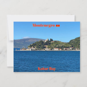 Cartão Postal Baía de Kotor em Montenegro viagem