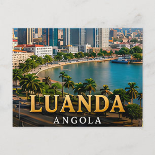 Cartão Postal Baía de Luanda e Paisagem Angolana Moderna