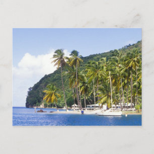 Cartão Postal Baía de Marigot, Santa Lúcia, Caribe