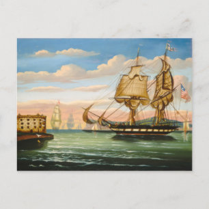 Cartão Postal Baía de New York, por do sol