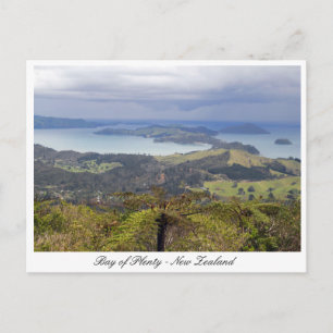 Cartão Postal Baía de Plenty, Ilhas vistas de cima, Nova Zelândi
