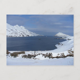 Cartão Postal Baía do Capitão no inverno, Ilha de Unalaska