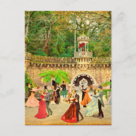 Cartão Postal Bailando vals en la Quinta da Regaleira (Portugal)