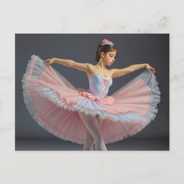 Cartão Postal Bailarina desplegando su tutu  (Frente)