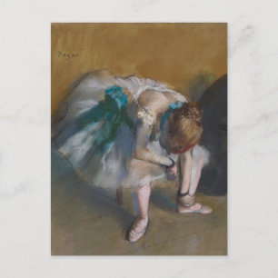 Cartão Postal Bailarina esperando Edgar Degas
