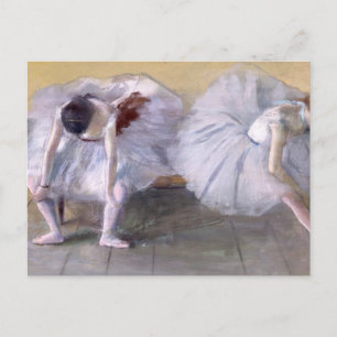 Cartão Postal Bailarina esticando Edgar Degas