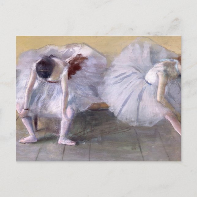 Cartão Postal Bailarina esticando Edgar Degas (Frente)