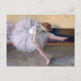 Cartão Postal Bailarina esticando Edgar Degas