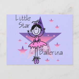 Cartão Postal Bailarina Little Star-Cabelo Preto