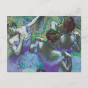 Cartão Postal Bailarinas Azuis de Edgar Degas, Impressionismo An