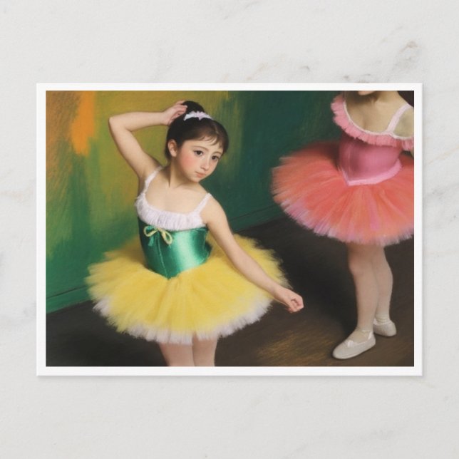 Cartão Postal Bailarinas con colores vivos (Frente)