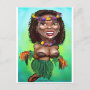 Cartão Postal Bailarino de Hula