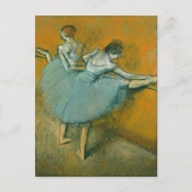 Cartão Postal Bailarinos no balé Edgar Degas (Frente)
