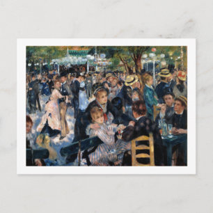 Cartão Postal Baile no Moulin de la Galette, Auguste Renoir