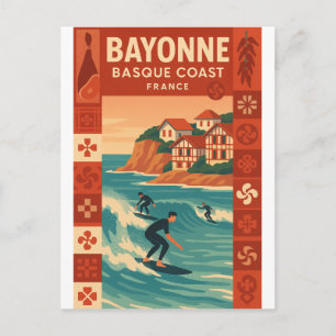 Cartão Postal Baiona — Costa Basca Francesa