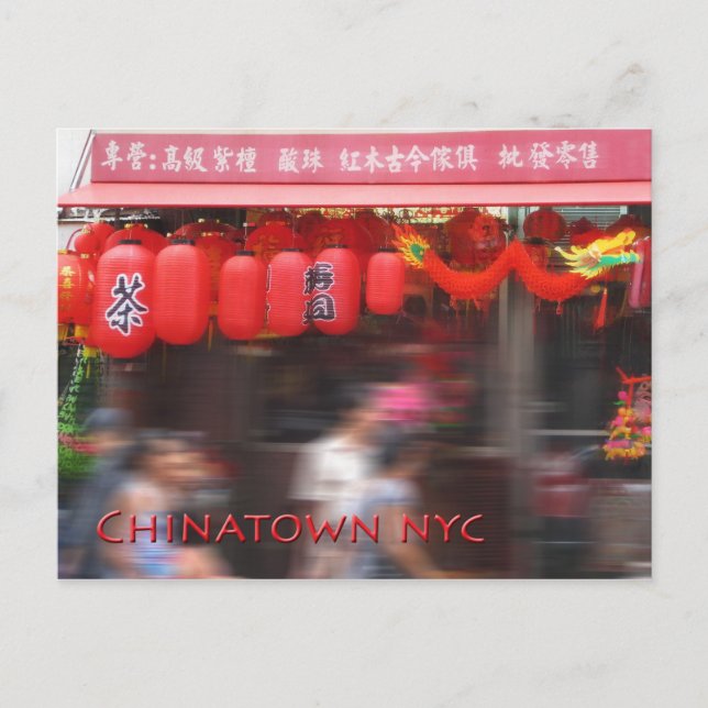 Cartão Postal Bairro Chinês Nova York (Frente)