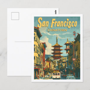 Cartão Postal Bairro Chinês São Francisco EUA Local de Viagem An